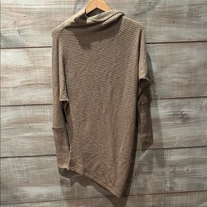 NWOT WE THE FREE Asymmetrical Waffle knit long sweater XS